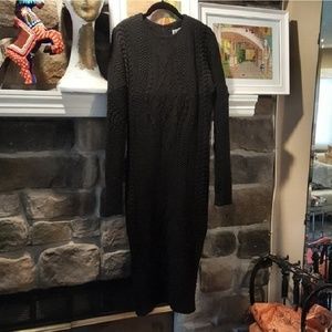 Black Jacquard Sheath Dress